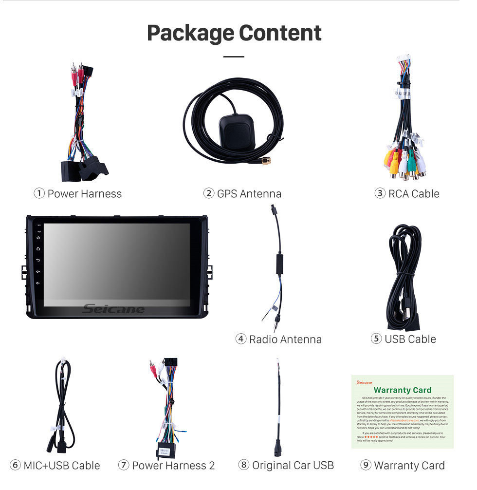 Seicane OEM 9 Zoll Android 11.0 HD Touchscreen GPS Navigationssystem Radio für 2018 VW Volkswagen Universal Bluetooth Unterstützung 3G / 4G WiFi DVR OBD II Carplay Lenkung Fernbedienung Seicane OEM 9 Zoll Android 11.0 HD Touchscreen GPS Navigationssystem Radio für 2018 VW Volkswagen Universal Bluetooth Unterstützung 3G / 4G WiFi DVR OBD II Carplay Lenkung Fernbedienung
