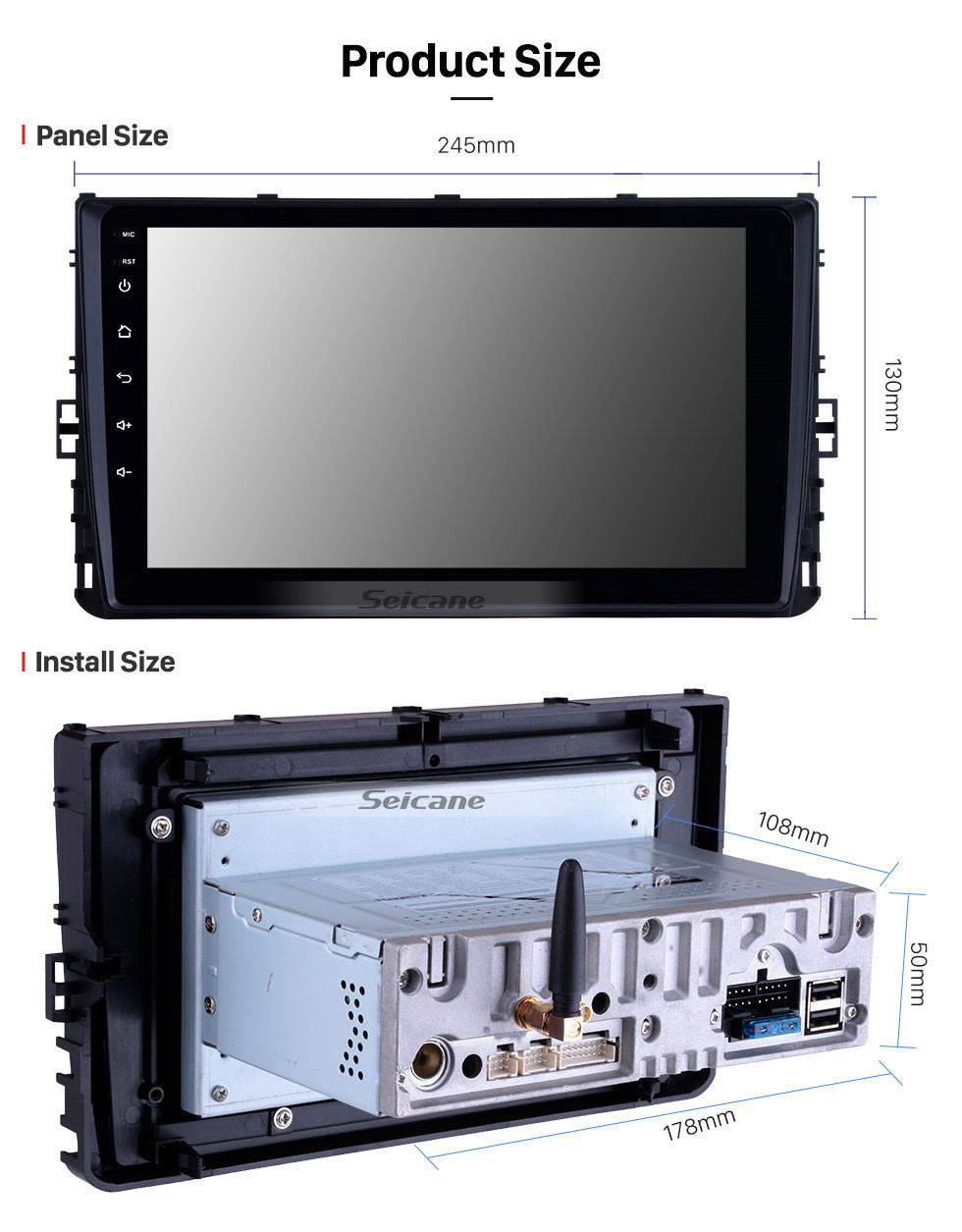 Seicane OEM 9 Zoll Android 11.0 HD Touchscreen GPS Navigationssystem Radio für 2018 VW Volkswagen Universal Bluetooth Unterstützung 3G / 4G WiFi DVR OBD II Carplay Lenkung Fernbedienung Seicane OEM 9 Zoll Android 11.0 HD Touchscreen GPS Navigationssystem Radio für 2018 VW Volkswagen Universal Bluetooth Unterstützung 3G / 4G WiFi DVR OBD II Carplay Lenkung Fernbedienung
