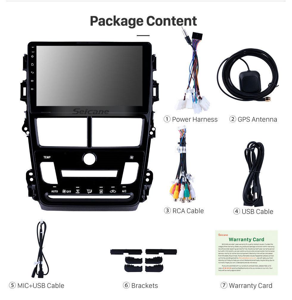 Seicane 9 Zoll Android 11.0 HD Touchscreen GPS Navigationsradio für 2018 Toyota Vios / Yaris Auto Klimaanlage WIFI Spiegel Link Bluetooth USB RDS Unterstützung Rückfahrkamera DVD Carplay OBD DVR Seicane 9 Zoll Android 11.0 HD Touchscreen GPS Navigationsradio für 2018 Toyota Vios / Yaris Auto Klimaanlage WIFI Spiegel Link Bluetooth USB RDS Unterstützung Rückfahrkamera DVD Carplay OBD DVR
