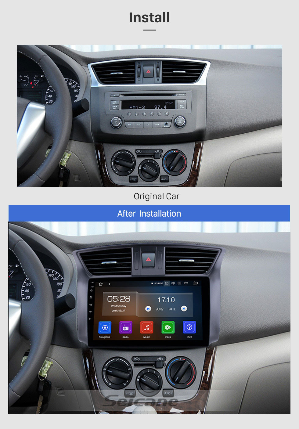 12.3 inch Android For Nissan Sentra Sylphy 2020 2021 2022 Car Radio DVD  Multimedia Player GPS Navigation 2 Din Carplay Head Unit