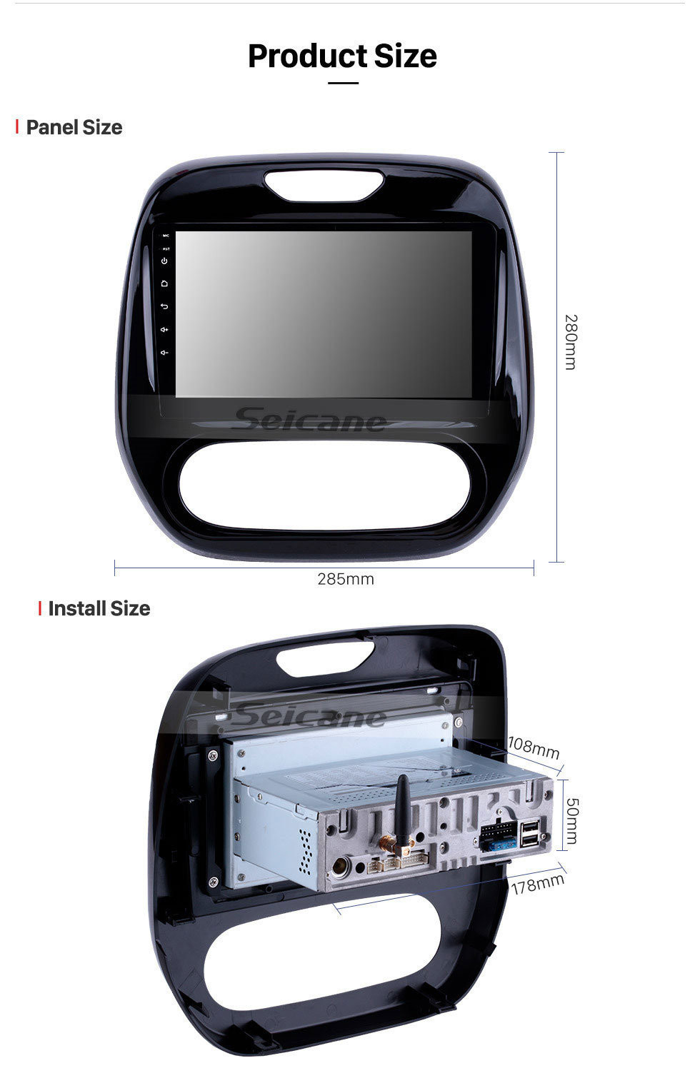 Seicane 9-дюймовый четырехъядерный Android 11.0 2011-2016 Renault Captur CLIO Samsung QM3 Руководство A / C Aftermarket Радио GPS навигационная система OBD2 4G WIFI Bluetooth Зеркальная связь DVR 4G WIFI (ручной кондиционер)