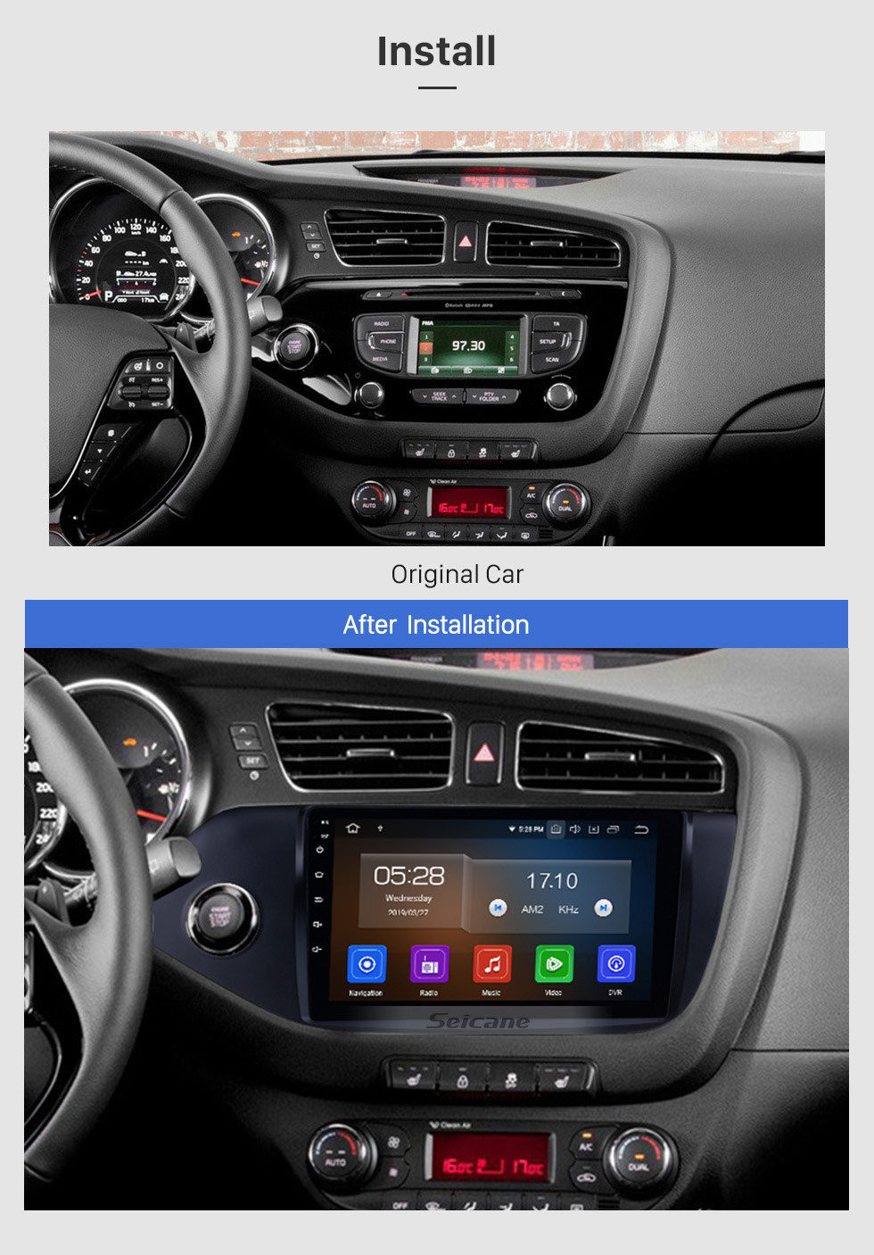 Seicane 9-дюймовый Android 11.0 2012 2013 2014 KIA CEED Stereo Bluetooth GPS-радио Автомобиль с зеркалом Link камера заднего колеса Рулевое управление USB SD AUX