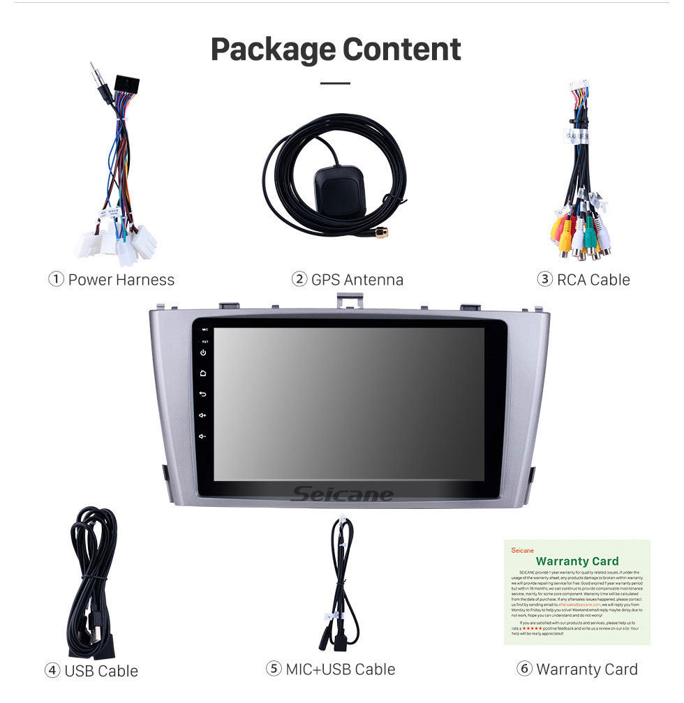 Seicane 2009-2013 Toyota AVENSIS 9 polegada HD Touchscreen Android 11.0 Rádio sistema de Navegação GPS com FM WIFI CPU Quad-core Bluetooth Música suporte USB SWC Backup Camera DVD Player Seicane 2009-2013 Toyota AVENSIS 9 polegada HD Touchscreen Android 11.0 Rádio sistema de Navegação GPS com FM WIFI CPU Quad-core Bluetooth Música suporte USB SWC Backup Camera DVD Player