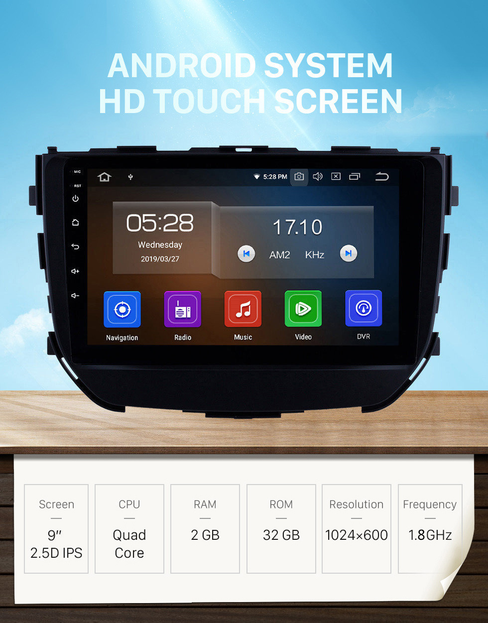 Seicane OEM Android 11.0 9 pulgadas Estéreo del coche para 2016 2017 2018 Suzuki BREZZA con Bluetooth Sistema de navegación GPS HD Pantalla táctil Wifi FM MP5 música Soporte USB Reproductor de DVD SWC OBD2 Carplay