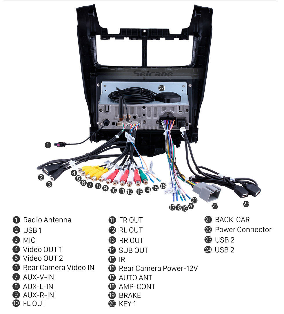 Seicane 9 polegadas 2014 Chevy Chevrolet Aveo HD Tela sensível ao toque GPS Rádio Navegação de substituição Bluetooth Música WiFi Suporte para sintonizador de TV DVR AUX Leitor de DVD 3G Controle de volante