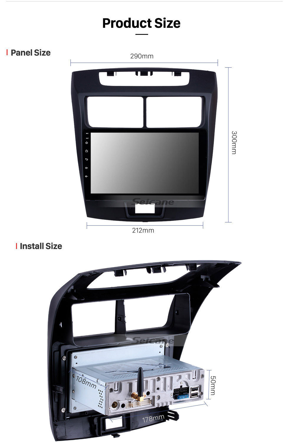 Seicane Android 11.0 2010 2011 2012-2016 Toyota Avanza Autoradio 9 Zoll HD Touchscreen GPS-Navigationssystem mit Wlan Bluetooth Musik 1080P Video USB Unterstützung Carplay DVR TPMS DVD