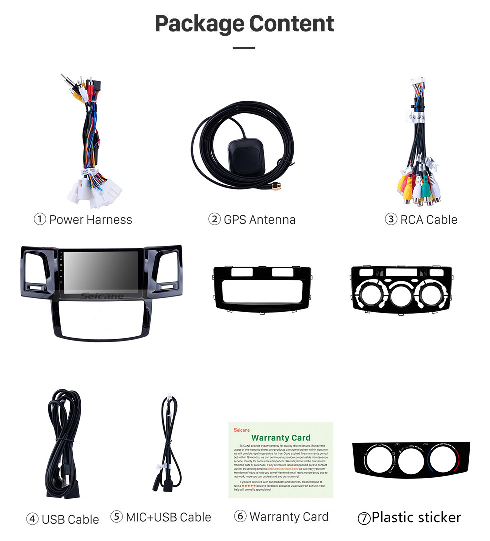 Seicane 2008-2014 Toyota FORTUNER HILUX Android 11.0 Radio 9 pouces HD à écran tactile Navigation GPS Stéréo Bluetooth Wifi Musique AUX RDS support caméra de recul SWC DVR Seicane 2008-2014 Toyota FORTUNER HILUX Android 11.0 Radio 9 pouces HD à écran tactile Navigation GPS Stéréo Bluetooth Wifi Musique AUX RDS support caméra de recul SWC DVR