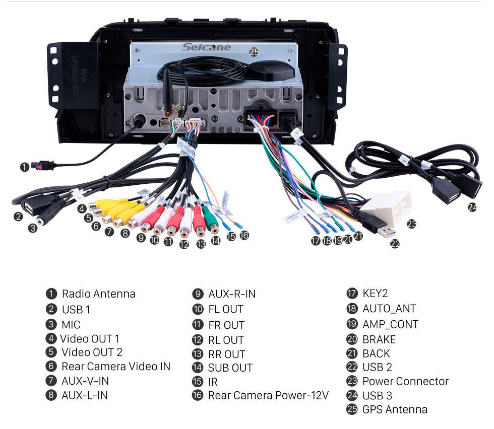 Seicane OEM Android 11.0 HD Écran tactile 2017 Hyundai VERNA 9 pouces GPS Navi Radio Unité principale avec USB FM Commande de volant Bluetooth support de la musique DVR Digital TV 1080 P Vidéo Caméra de recul OBD