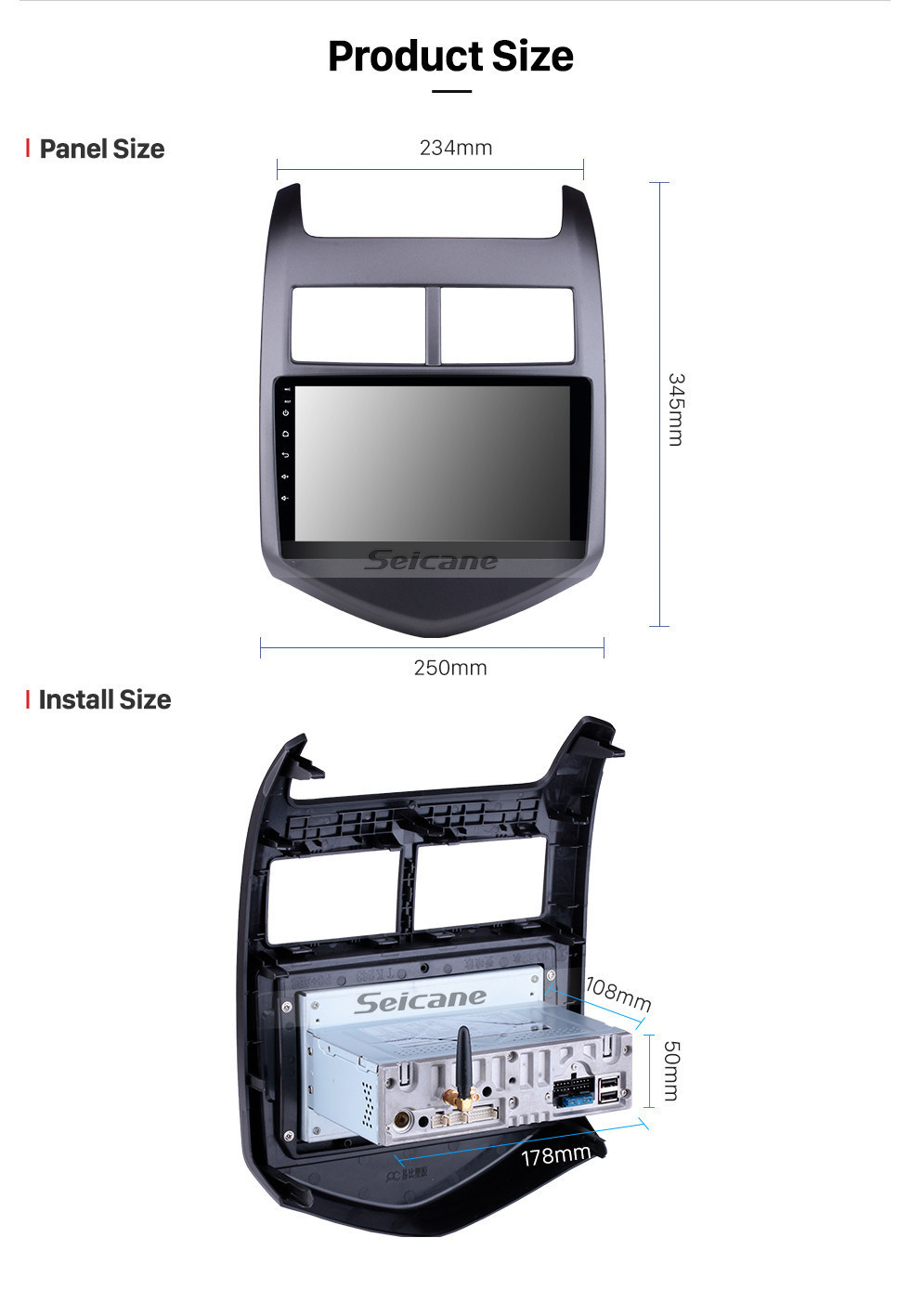 Seicane Android 11.0 Rádio GPS Estéreo para 2010 2011 2012 2013 Chevy Chevrolet aveo Suporte 3D Navi Bluetooth USB WIFI Mirror Link DVR OBD2 Controle do volante