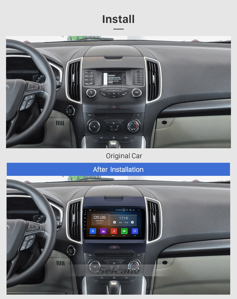 Seicane HD Pantalla táctil Android 11.0 Radio de 9 pulgadas para 2013-2017 FORD EDGE Navegación GPS Bluetooth música FM RDS WIFI USB compatible 4G Carplay DVD TPMS DVR OBD Seicane HD Pantalla táctil Android 11.0 Radio de 9 pulgadas para 2013-2017 FORD EDGE Navegación GPS Bluetooth música FM RDS WIFI USB compatible 4G Carplay DVD TPMS DVR OBD