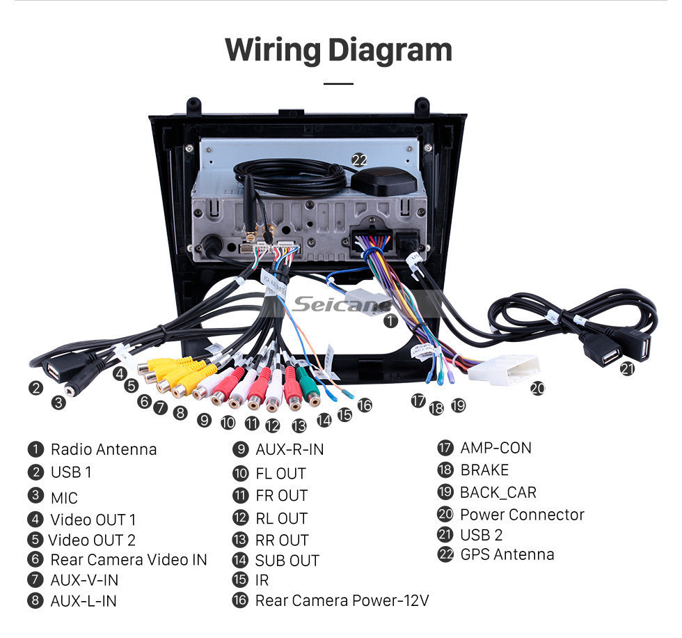 Seicane Pantalla táctil HD de 9 pulgadas Android 11.0 Navegación GPS Radio Bluetooth para Nissan Teana Altima 2008-2012 A / C manual con WIFI USB AUX soporte DVD SWC TPMS DVR 4G