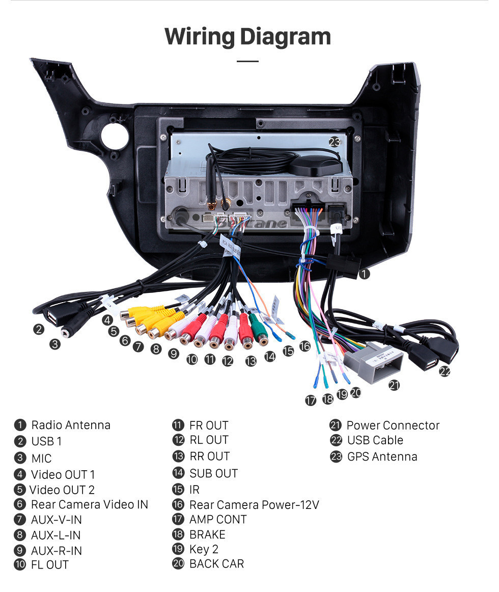 Seicane Android 11.0 10.1 polegada 2007-2013 Honda FIT Jazz RHD Bluetooth Rádio Navegação GPS HD Touchscreen Unidade de Cabeça suporte SWC USB Carplay DVD TV 4G WIFI