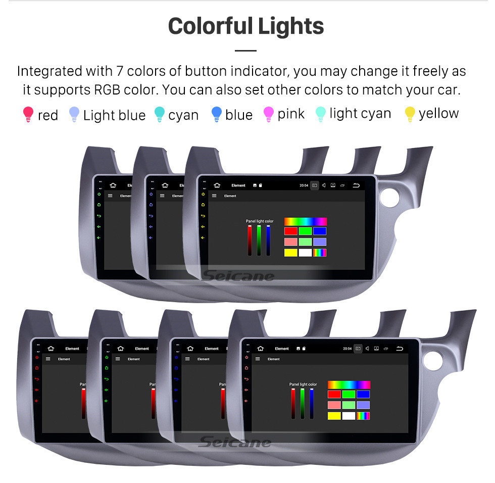 Seicane Android 11.0 10.1 pouces 2007-2013 Honda FIT Jazz RHD Bluetooth Radio Navigation GPS Unité de tête à écran tactile soutien SWC USB Carplay DVD TV 4G WIFI