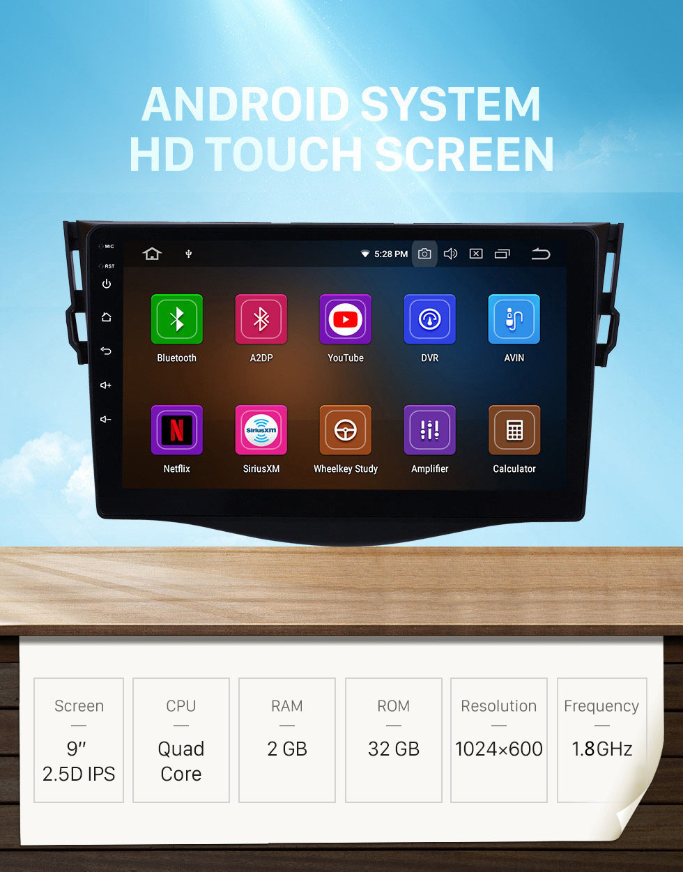 9 Inch Android 8.1 Multimedia Player for Toyota RAV4 2007-2013 Car Stereo Head Unit Support DVR Backup Camera TV Video 9 Inch Android 8.1 Multimedia Player for Toyota RAV4 2007-2013 Car Stereo Head Unit Support DVR Backup Camera TV Video