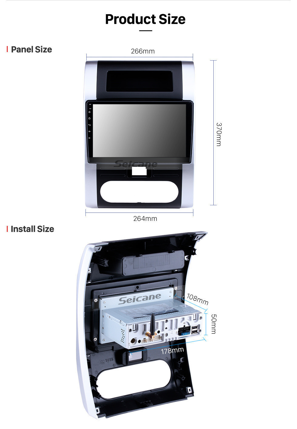 Seicane 2008-2012 NISSAN X-TRAIL XTrail X Trail T32 T31 Qashqai Dongfeng MX6 10,1 pouces Android 11.0 Radio HD à écran tactile Navigation GPS Bluetooth 4G WIFI USB AUX