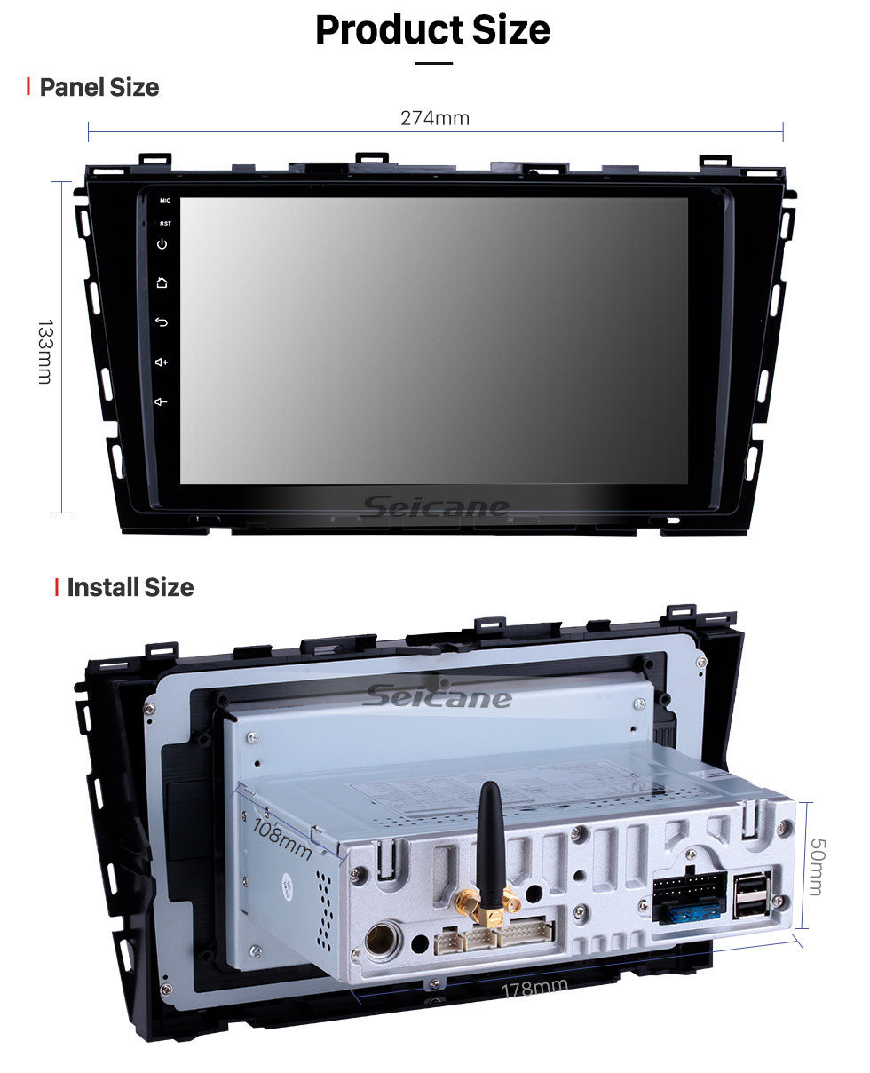 Seicane Android 11.0 9 дюймов 2015 2016 VW Volkswagen Lamando GPS-навигатор Стерео Bluetooth HD с сенсорным экраном Поддержка радио 4G WIFI 1080P DVD SWC OBD2