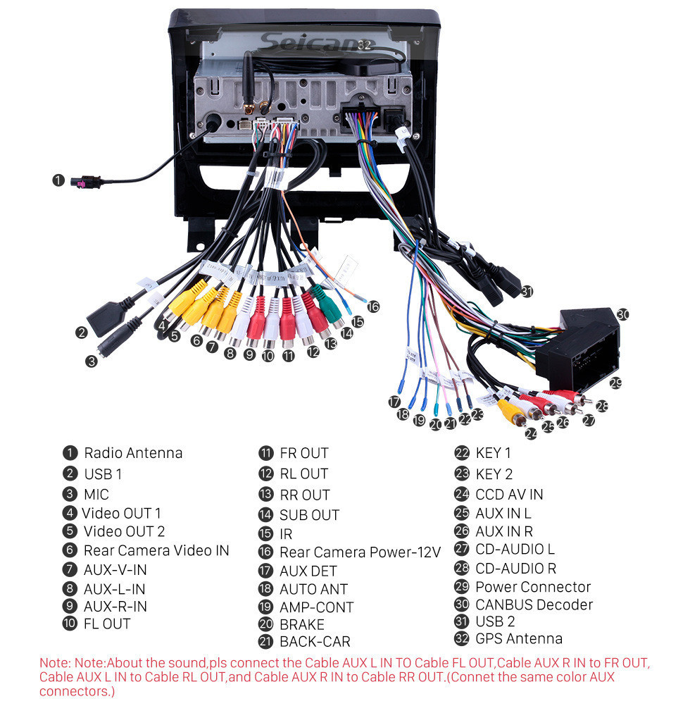 Seicane 2012-2016 Fiat Strada / cdea 9-дюймовый Android 11.0 Bluetooth-радио HD с сенсорным экраном GPS-навигация Carplay Поддержка USB Mirror Link 1080P видео 4G OBD