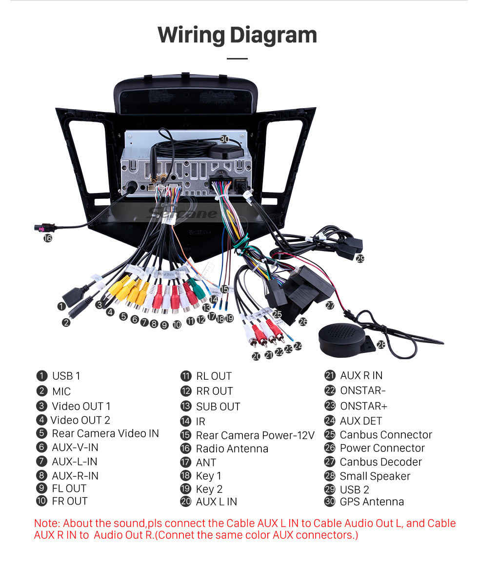 Seicane 2013-2015 Chevrolet CRUZE Android 11.0 9 pulgadas Navegación GPS Radio Bluetooth con USB Música FM Soporte para Carplay Control del volante 4G Cámara de respaldo