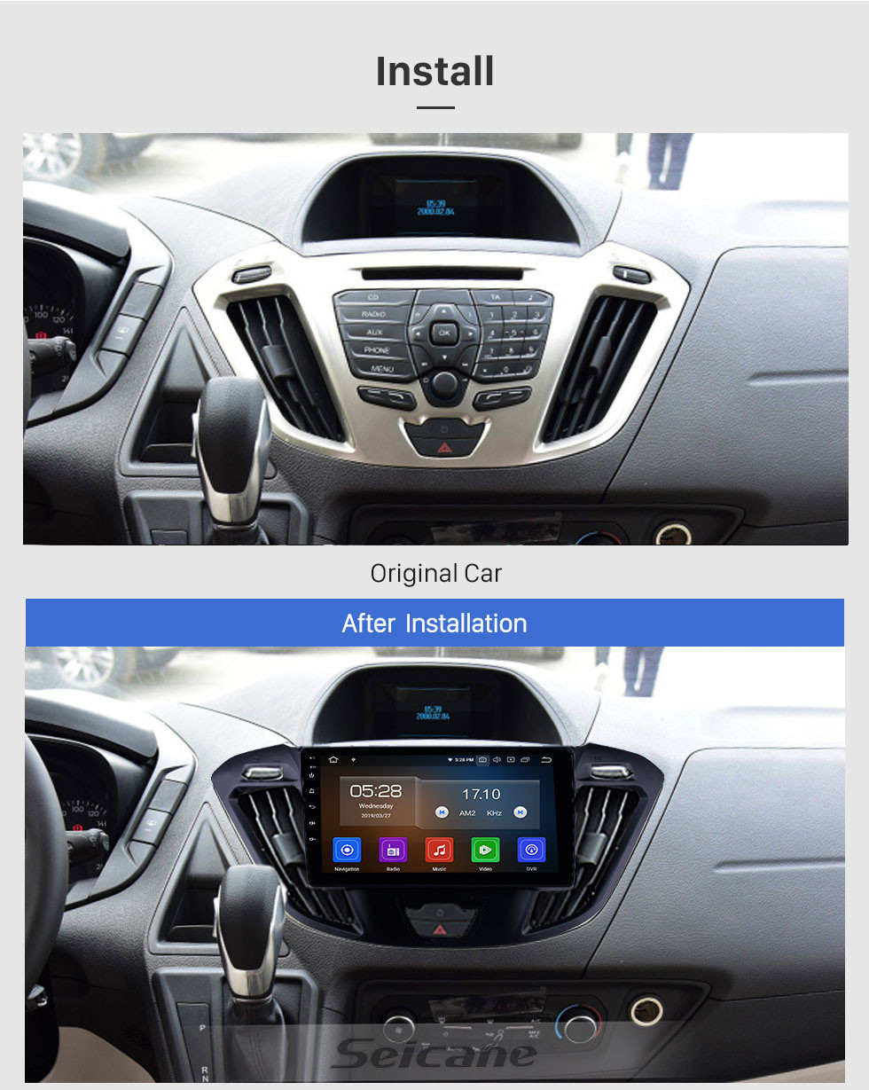 Seicane Android 11.0 9 inch 2017 Ford JMC Tourneo High Version Multimedia GPS Navi Radio Bluetooth Wifi Carplay support RDS TPMS DVD 1080P Mirror Link