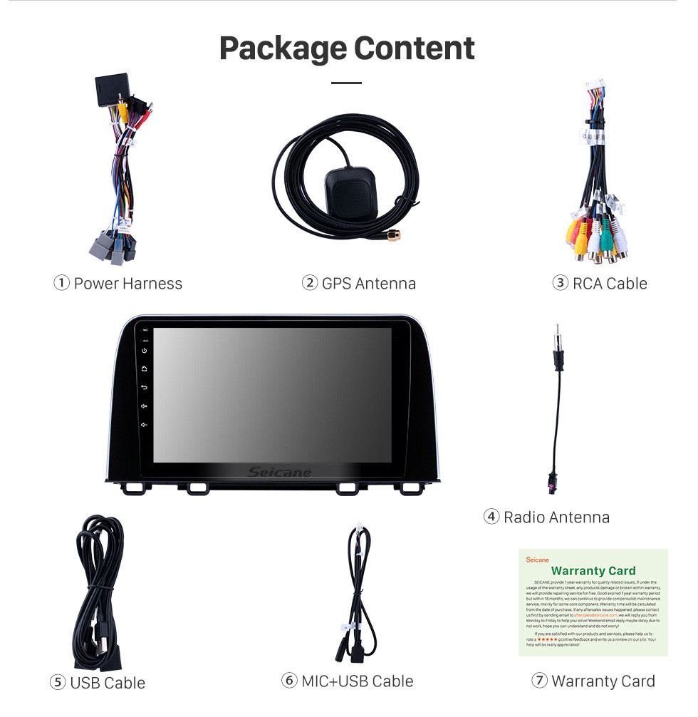 Seicane HD Touchscreen 2017 2018 Honda CRV Android 11.0 9 inch GPS Navigation Radio Bluetooth Carplay AUX Music support SWC OBD2 Mirror Link Backup camera Seicane HD Touchscreen 2017 2018 Honda CRV Android 11.0 9 inch GPS Navigation Radio Bluetooth Carplay AUX Music support SWC OBD2 Mirror Link Backup camera