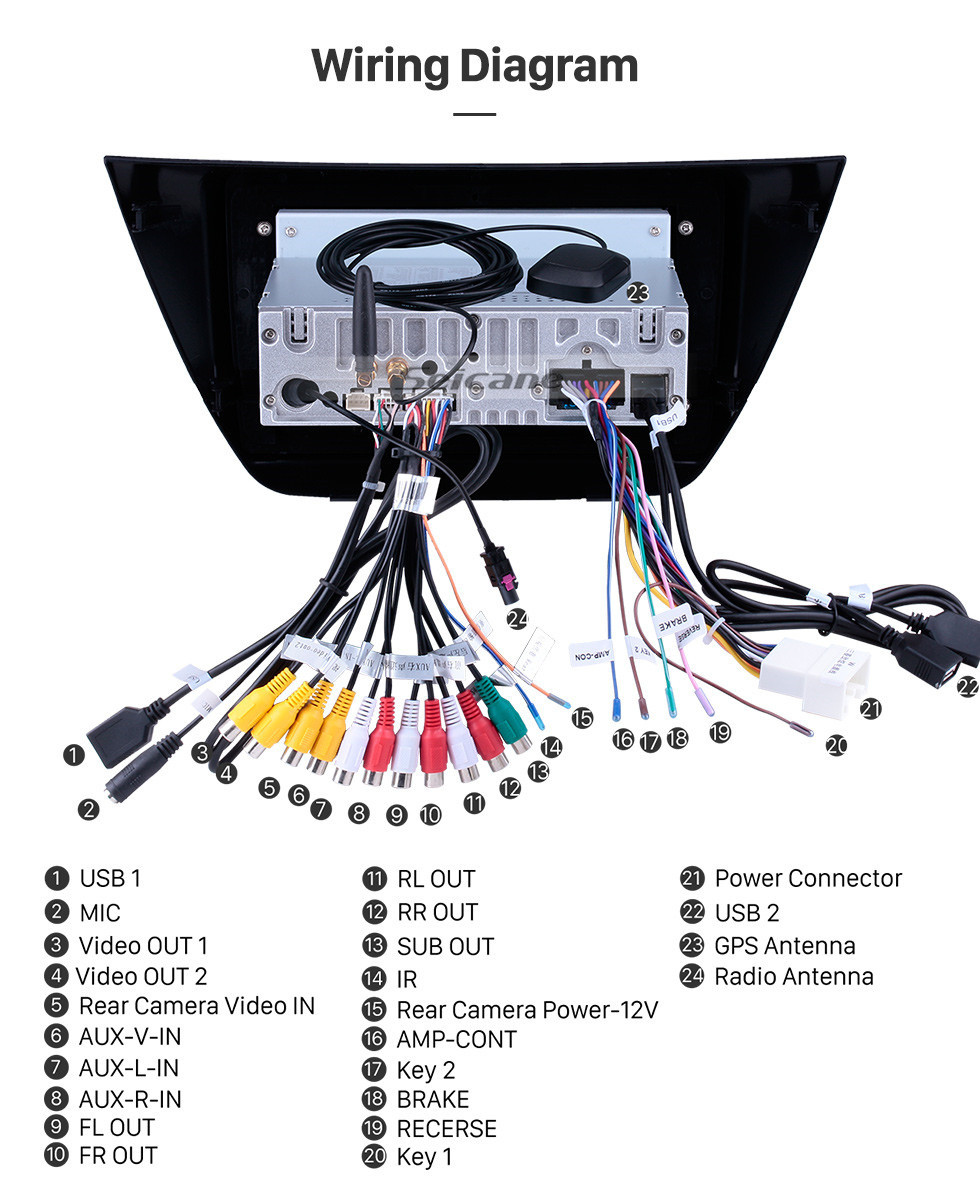 Seicane OEM 9-дюймовый Android 11.0 Радио для 2006-2010 MITSUBISHI LANCER IX Bluetooth Wi-Fi HD Сенсорный экран GPS-навигатор Carplay Поддержка USB OBD2 Цифровое ТВ 4G