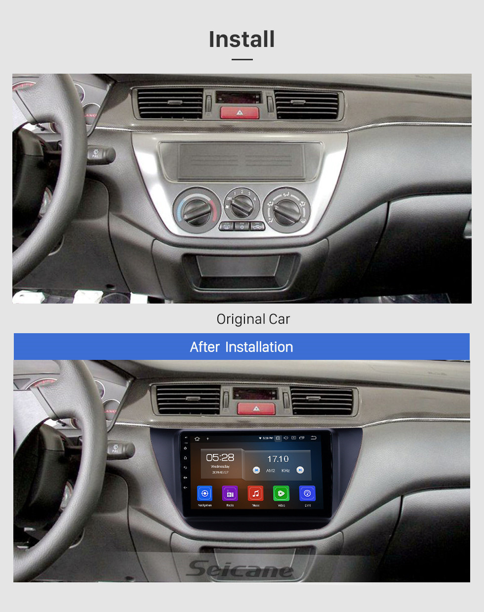 Seicane OEM 9 Zoll Android 11.0 Radio für 2006-2010 MITSUBISHI LANCER IX Bluetooth Wifi HD Touchscreen GPS-Navigation Carplay USB-Unterstützung OBD2 Digital TV 4G Seicane OEM 9 Zoll Android 11.0 Radio für 2006-2010 MITSUBISHI LANCER IX Bluetooth Wifi HD Touchscreen GPS-Navigation Carplay USB-Unterstützung OBD2 Digital TV 4G