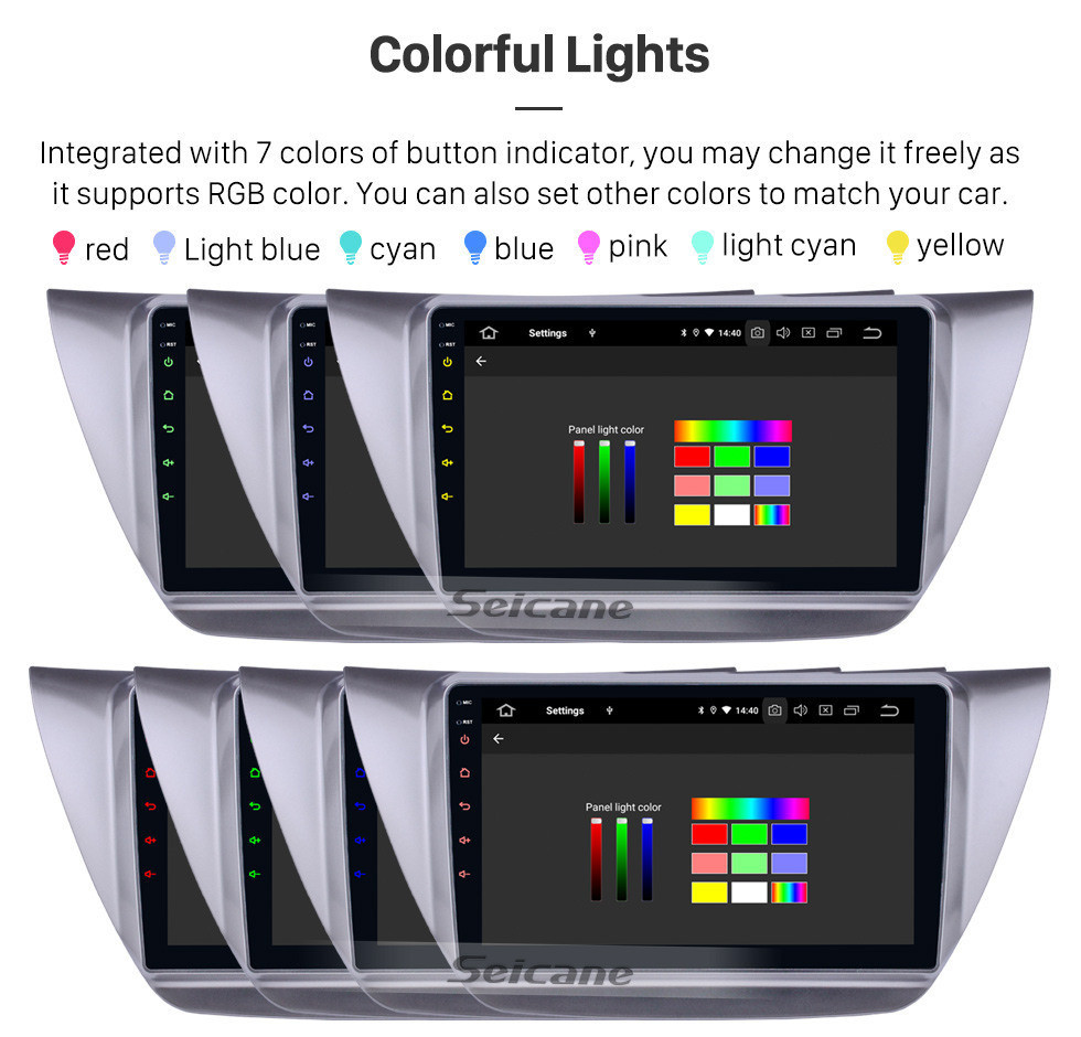 Seicane Android 11.0 9 pulgadas 2006-2010 Mitsubishi Lancer IX HD Pantalla táctil GPS Navegación Radio con Bluetooth USB Compatible con Carplay WIFI Espejo retrovisor Cámara retrovisor