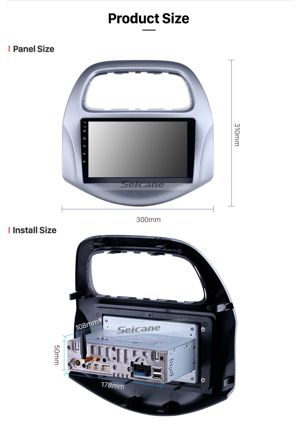 Seicane 9 pouces Android 11.0 2018-2019 chevy Chevrolet Daewoo Radio / Navigation GPS à écran tactile tactile avec étincelle / Baic / Beat HD avec support Carplay Bluetooth 4G WIFI