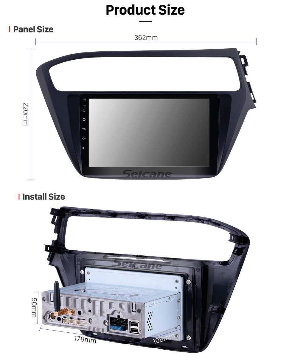 Seicane Écran tactile HD 2018-2019 Hyundai i20 RHD Android 11.0 9 pouces Navigation GPS Radio Bluetooth USB Carplay Musique Prise en charge AUX TPMS SWC OBD2 Télévision numérique Seicane Écran tactile HD 2018-2019 Hyundai i20 RHD Android 11.0 9 pouces Navigation GPS Radio Bluetooth USB Carplay Musique Prise en charge AUX TPMS SWC OBD2 Télévision numérique
