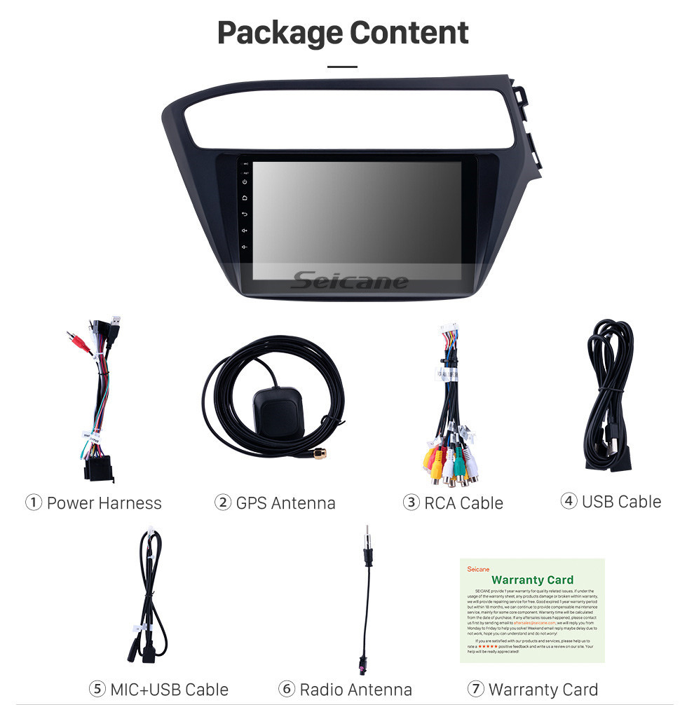 Seicane Écran tactile HD 2018-2019 Hyundai i20 RHD Android 11.0 9 pouces Navigation GPS Radio Bluetooth USB Carplay Musique Prise en charge AUX TPMS SWC OBD2 Télévision numérique Seicane Écran tactile HD 2018-2019 Hyundai i20 RHD Android 11.0 9 pouces Navigation GPS Radio Bluetooth USB Carplay Musique Prise en charge AUX TPMS SWC OBD2 Télévision numérique