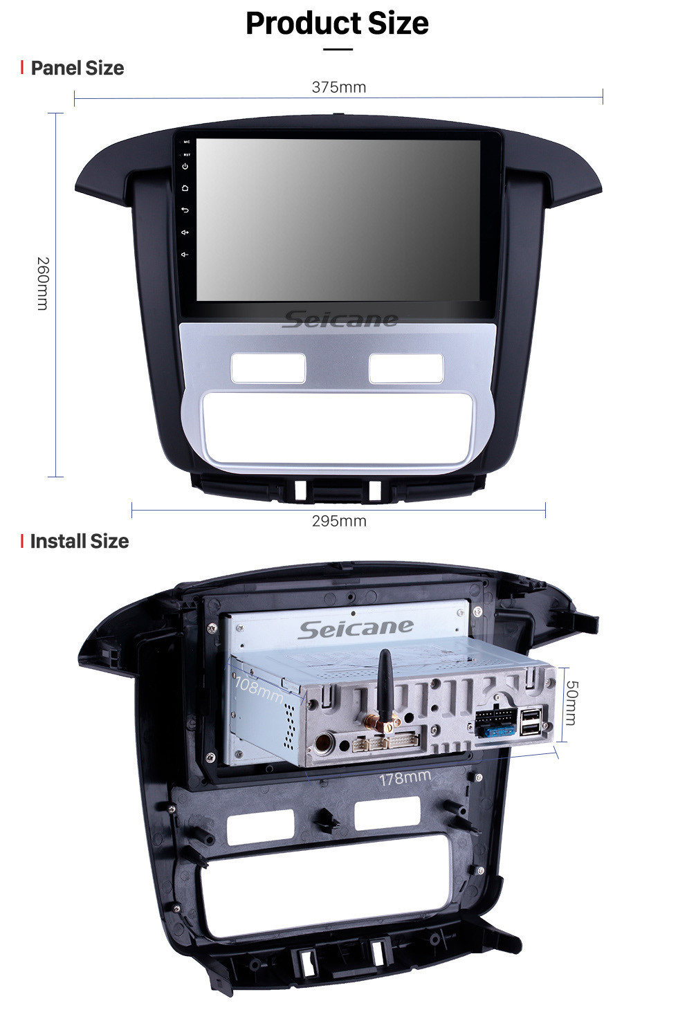 Seicane OEM 9 pouces Android 11.0 Radio pour 2012 2013 2014 Toyota Innova Auto A / C Bluetooth HD à écran tactile Navigation GPS Support Carplay USB 4G WIFI Digital TV