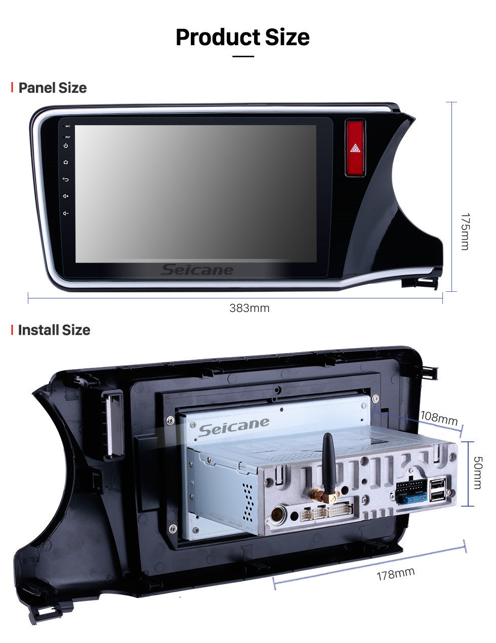 Seicane Android 9.0 rádio sistema de navegação de 10,1 polegadas Touch Screen de GPS para 2014 2015 2016 2017 Honda City (RHD) com Bluetooth Música Espelho Fazer a ligação OBD2 3G WiFi backup câmera de vídeo 1080p AUX controle de volante Seicane Android 9.0 rádio sistema de navegação de 10,1 polegadas Touch Screen de GPS para 2014 2015 2016 2017 Honda City (RHD) com Bluetooth Música Espelho Fazer a ligação OBD2 3G WiFi backup câmera de vídeo 1080p AUX controle de volante