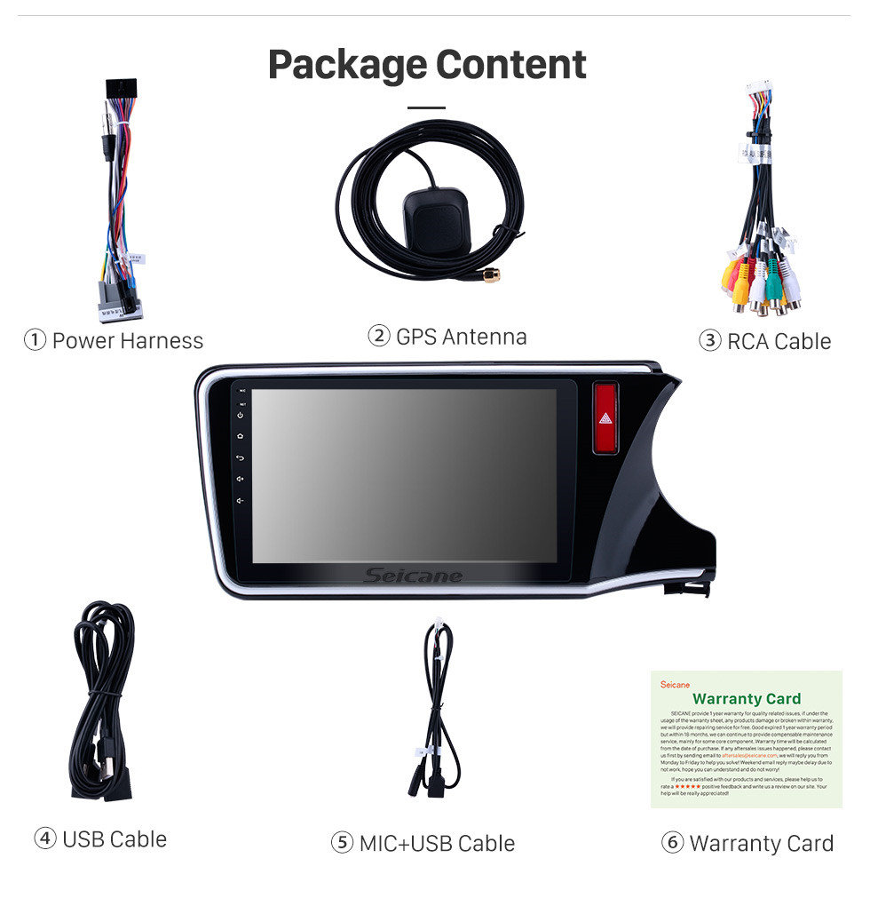 Seicane Android 9.0 rádio sistema de navegação de 10,1 polegadas Touch Screen de GPS para 2014 2015 2016 2017 Honda City (RHD) com Bluetooth Música Espelho Fazer a ligação OBD2 3G WiFi backup câmera de vídeo 1080p AUX controle de volante Seicane Android 9.0 rádio sistema de navegação de 10,1 polegadas Touch Screen de GPS para 2014 2015 2016 2017 Honda City (RHD) com Bluetooth Música Espelho Fazer a ligação OBD2 3G WiFi backup câmera de vídeo 1080p AUX controle de volante