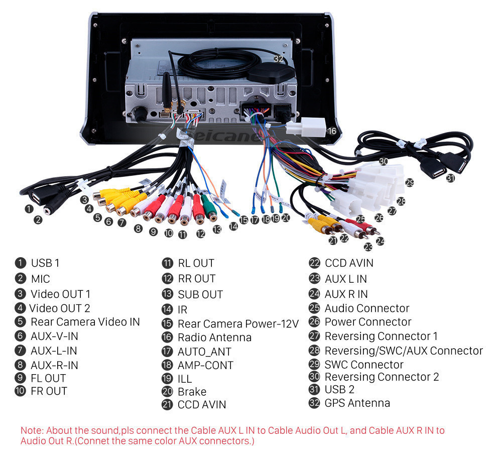 Seicane 10,1 дюймов 2019 Toyota RAV4 с сенсорным экраном Android 11.0 GPS навигация Радио Bluetooth мультимедиа плеер Carplay Music AUX с поддержкой резервного копирования 1080P