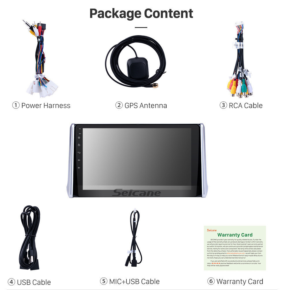 Seicane 10.1 inch 2019 Toyota RAV4 Touchscreen Android 11.0 GPS Navigation Radio Bluetooth Multimedia Player Carplay Music AUX support Backup camera 1080P Seicane 10.1 inch 2019 Toyota RAV4 Touchscreen Android 11.0 GPS Navigation Radio Bluetooth Multimedia Player Carplay Music AUX support Backup camera 1080P