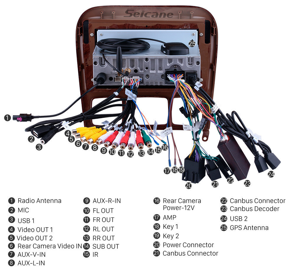 Seicane Écran tactile 9 pouces 1998-2005 Mercedes Benz Classe S W220 S280 S320 S350 S400 S430 S500 Android 12.0 Radio Système de navigation GPS avec DVD Bluetooth WiFi 1080P Caméra de recul commande au volant