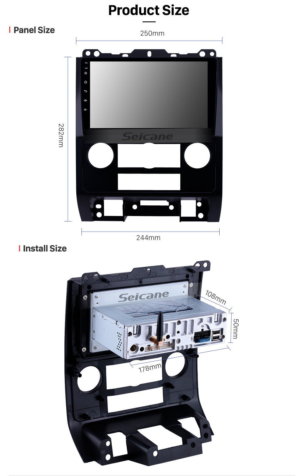 Seicane Android 11.0 9 дюймов 2007-2012 Ford Escape HD с сенсорным экраном GPS-навигация Радио с Bluetooth USB Музыка Carplay Поддержка WIFI Mirror Link OBD2 DVR