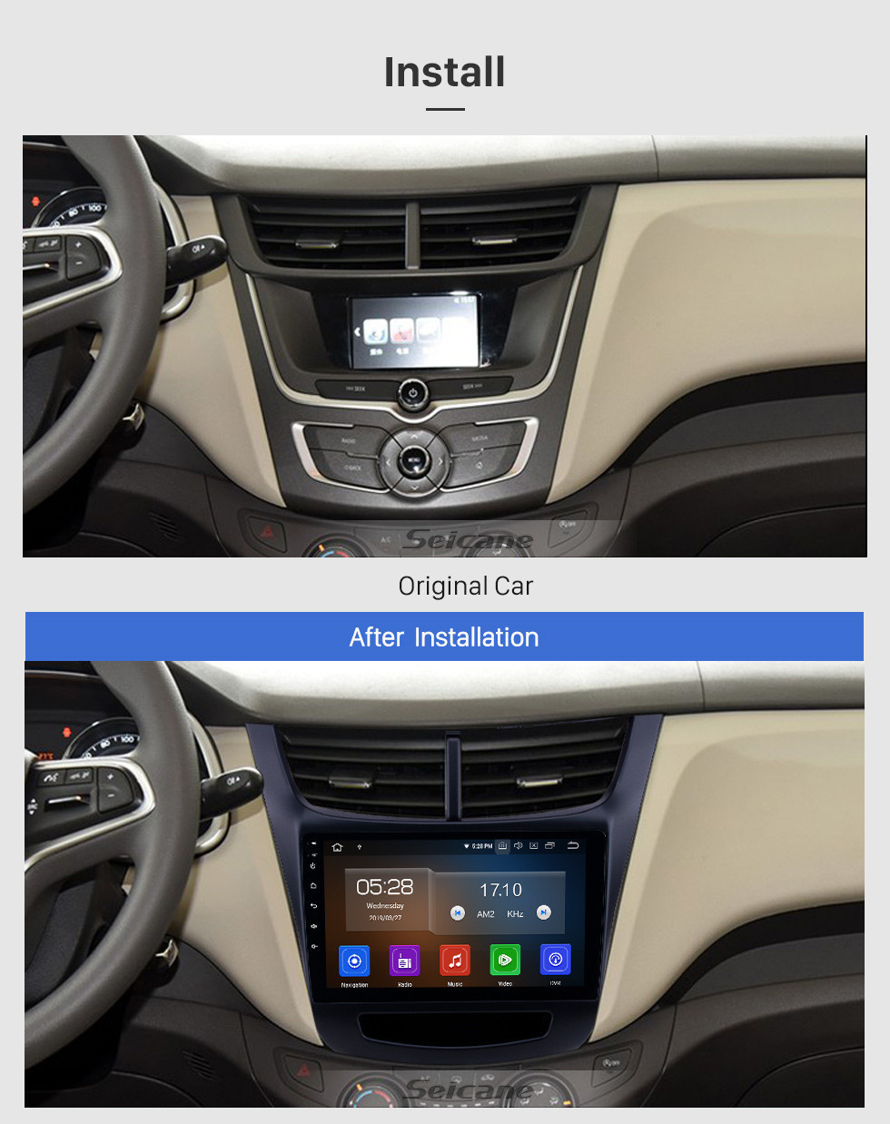 Seicane Android 11.0 9 inch GPS Navigation Radio for 2015-2016 Chevy Chevrolet New Sail with HD Touchscreen Carplay Bluetooth WIFI USB AUX support DVR Mirror Link Seicane Android 11.0 9 inch GPS Navigation Radio for 2015-2016 Chevy Chevrolet New Sail with HD Touchscreen Carplay Bluetooth WIFI USB AUX support DVR Mirror Link