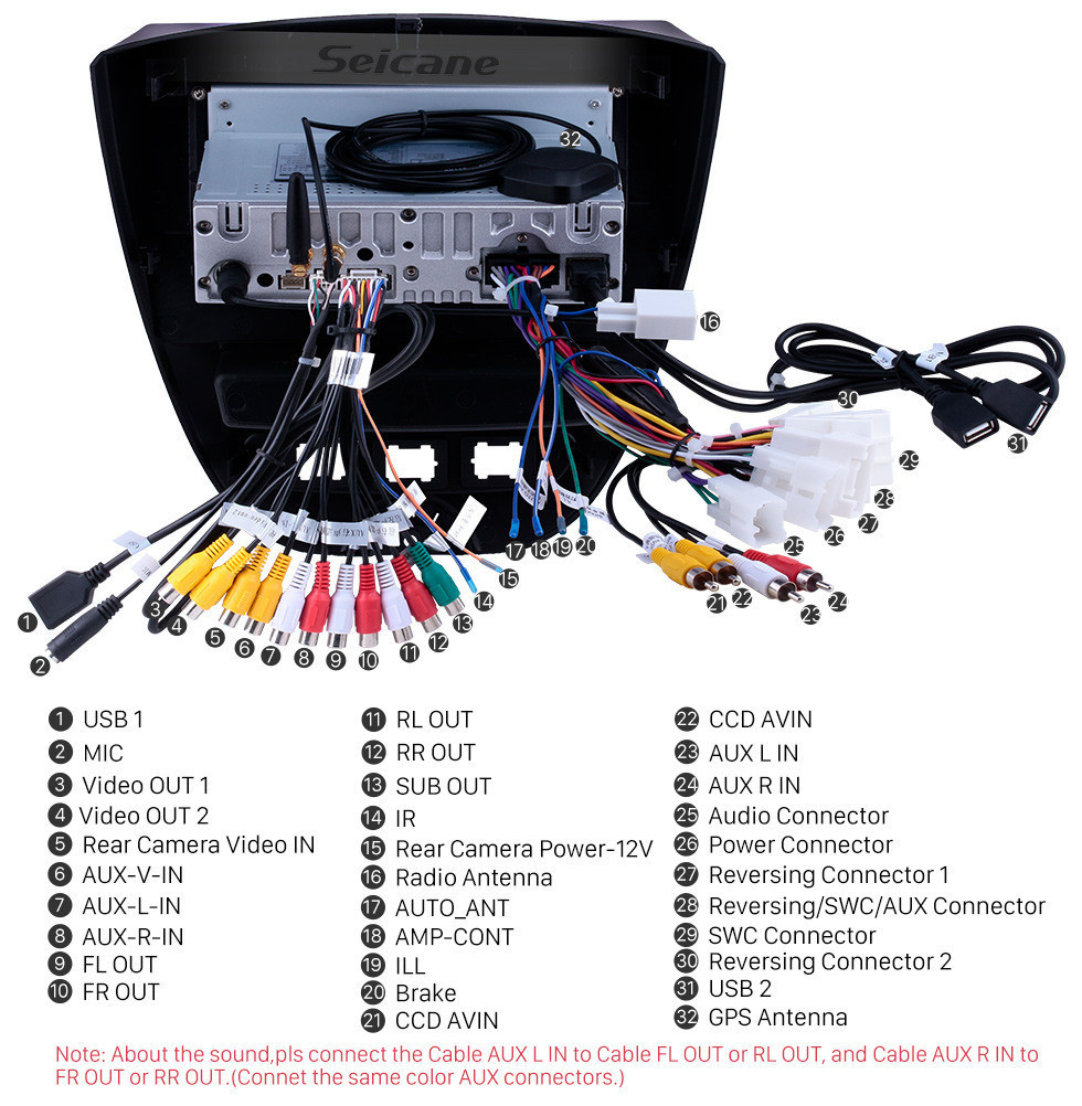 Seicane 10,1 дюйма 2005-2014 Peugeot 107 Android 11.0 GPS-навигация Радио Bluetooth HD с сенсорным экраном AUX Carplay Music поддержка 1080P Видео Цифровое ТВ Задняя камера