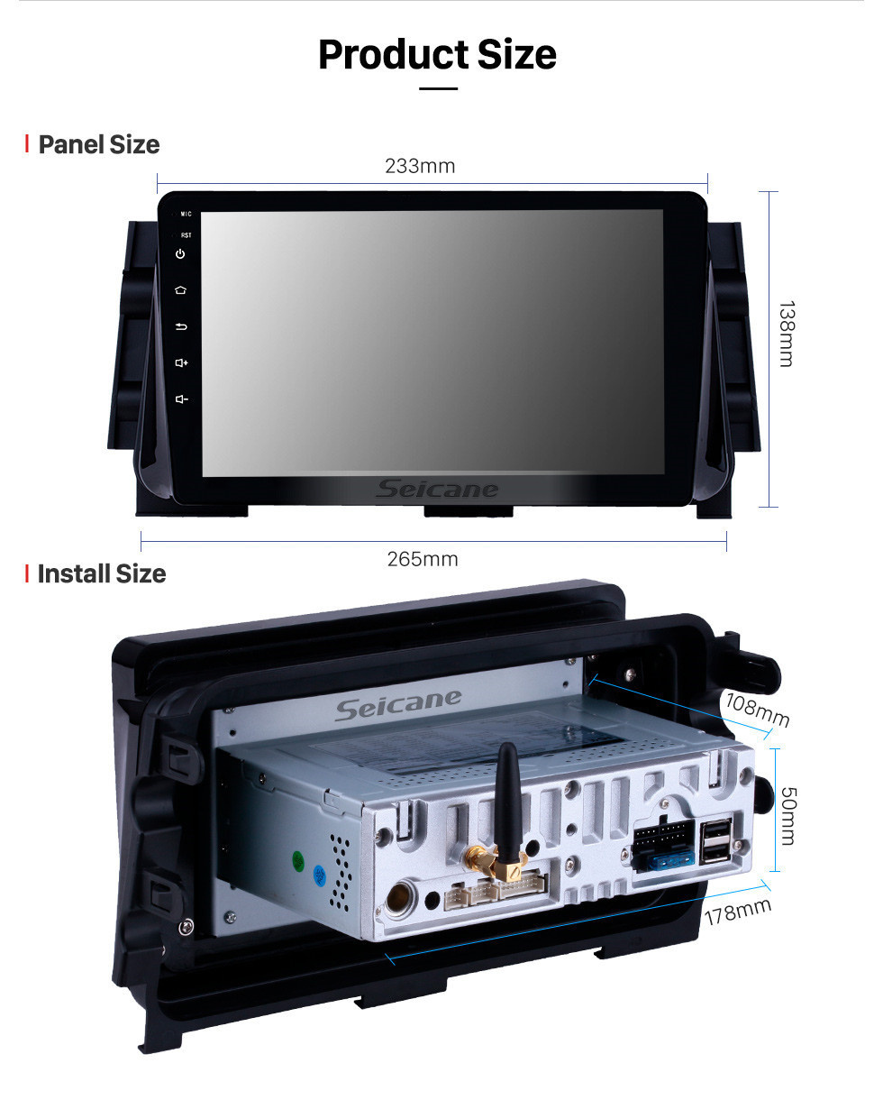 Seicane 10.1 inch 2017 Nissan Micra Android 11.0 GPS Navigation Radio Bluetooth HD Touchscreen AUX USB Music Carplay support 1080P Video Mirror Link