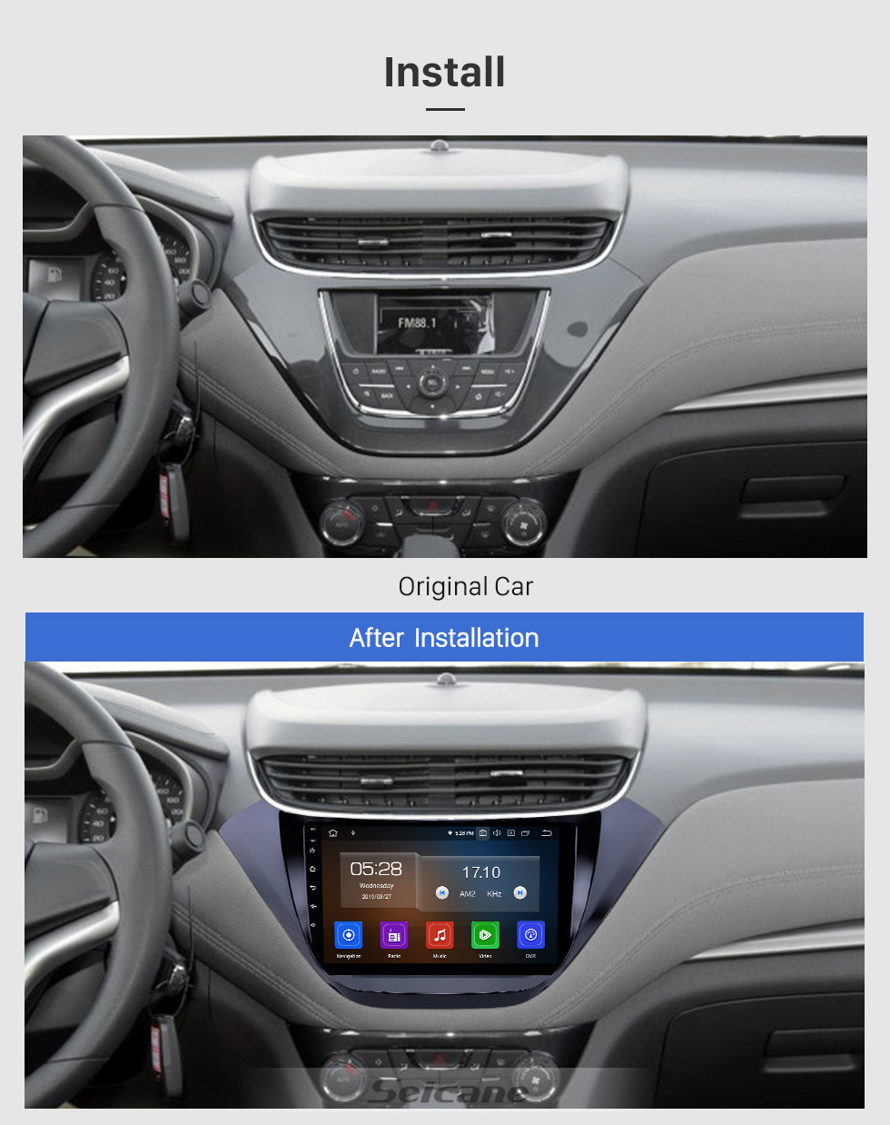 Seicane 2015-2016 Chevrolet Malibu Android 11.0 9 Zoll GPS Navigationsradio Bluetooth AUX HD Touchscreen USB Carplay Unterstützung TPMS DVR Digital TV