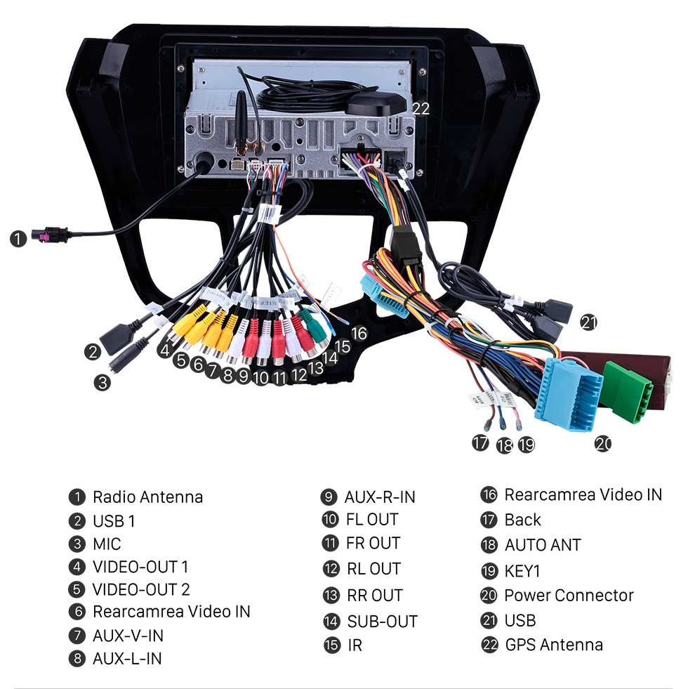 Seicane 9 pulgadas 2004-2008 Honda Odyssey Android 11.0 Navegación GPS Radio Bluetooth HD Pantalla táctil AUX USB Carplay compatible Mirror Link