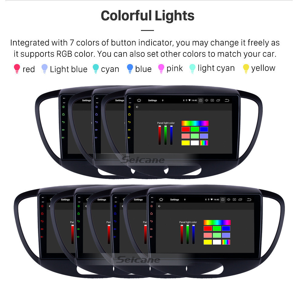 Seicane OEM 9 pulgadas Android 11.0 Radio para 2010-2013 Old Hyundai i20 Bluetooth WIFI HD Pantalla táctil Música GPS Navegación Carplay Soporte USB TV digital TPMS