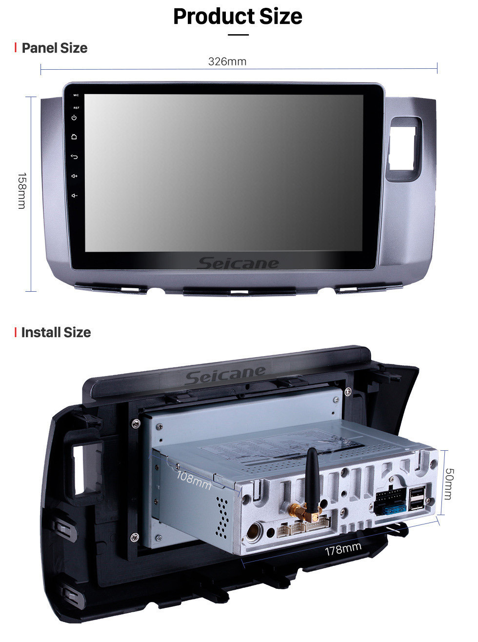 Seicane 10.1 pulgadas 2010 Perodua Alza Android 11.0 Navegación GPS Radio Bluetooth HD Pantalla táctil AUX USB WIFI Carplay compatible OBD2 DAB + 1080P Video