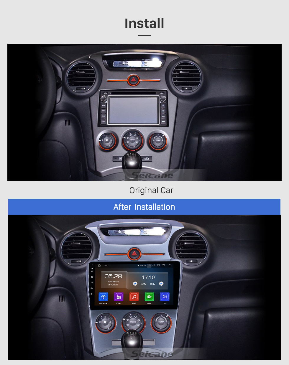 Seicane Android 11.0 9 inch GPS Navigation Radio for 2007-2012 Kia Carens Manual A/C with HD Touchscreen Carplay Bluetooth WIFI AUX support TPMS Digital TV Seicane Android 11.0 9 inch GPS Navigation Radio for 2007-2012 Kia Carens Manual A/C with HD Touchscreen Carplay Bluetooth WIFI AUX support TPMS Digital TV