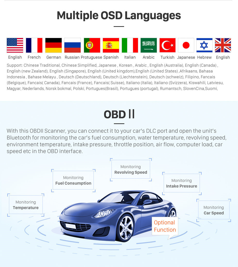 Seicane 10.1 дюймов 2013-2016 Changan CS75 Android 11.0 GPS-навигация Радио Bluetooth HD с сенсорным экраном AUX USB WI-FI Поддержка Carplay OBD2 1080P видео