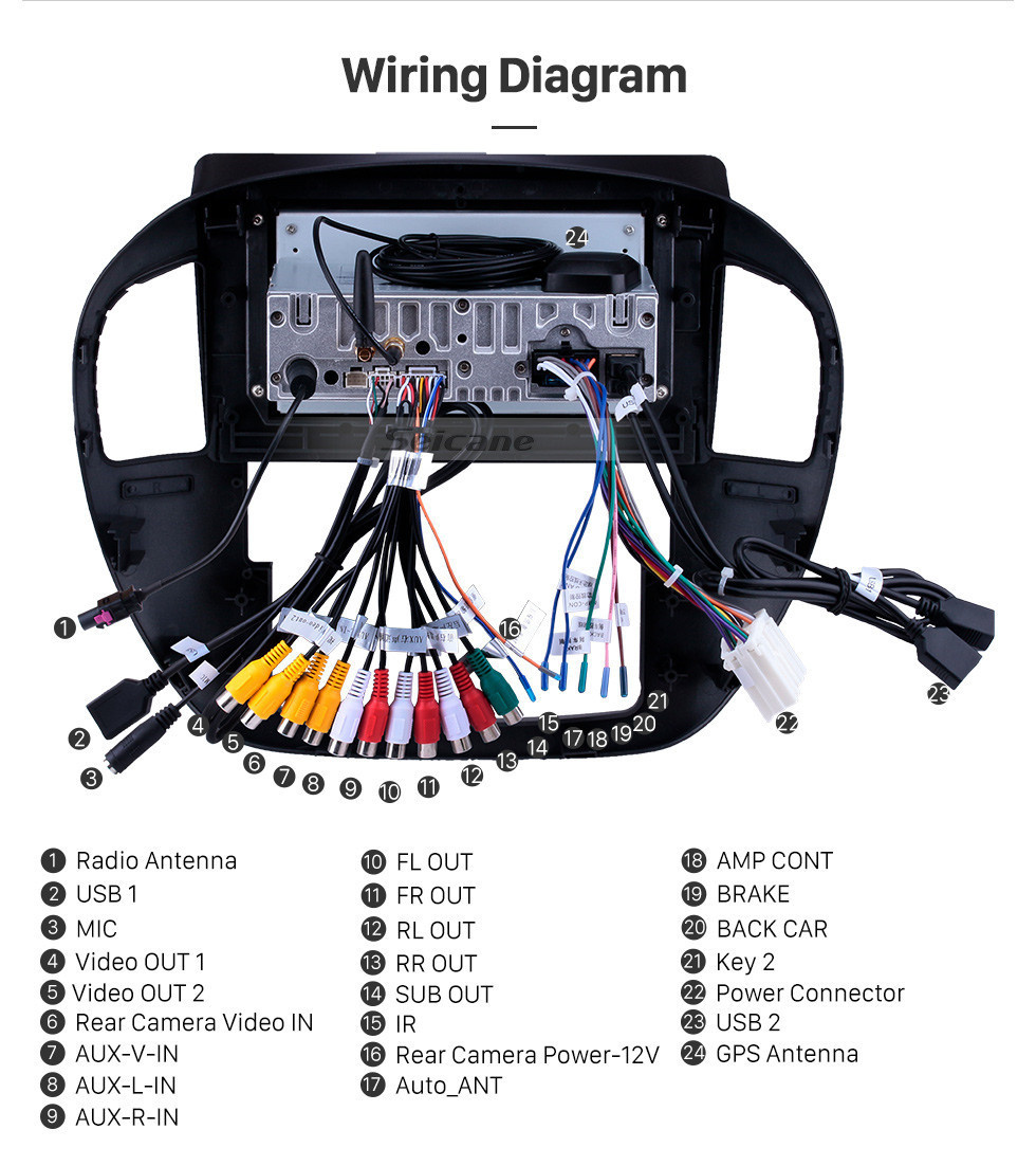 Seicane 10.1 pulgadas 2008-2014 Fxauto LZLingzhi Android 11.0 Navegación GPS Radio Bluetooth Pantalla táctil AUX Carplay soporte OBD2 DAB + 1080P Video