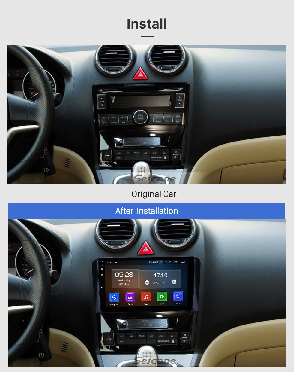 Seicane HD Touchscreen 2011-2016 Grande Muralha Haval H6 Android 11.0 9 polegada Navegação GPS Rádio Bluetooth Carplay WIFI suporte Controle de Volante