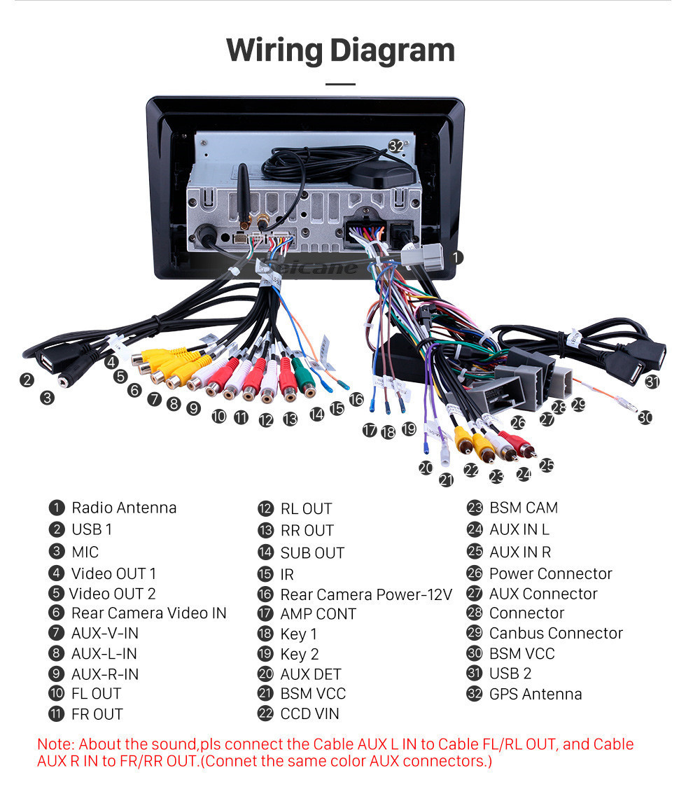 Seicane Rádio Android 11.0 de 10,1 polegadas para 2018-2019 Honda Crider Bluetooth HD Touchscreen GPS Navegação Carplay USB com suporte TPMS Câmera de backup DAB +