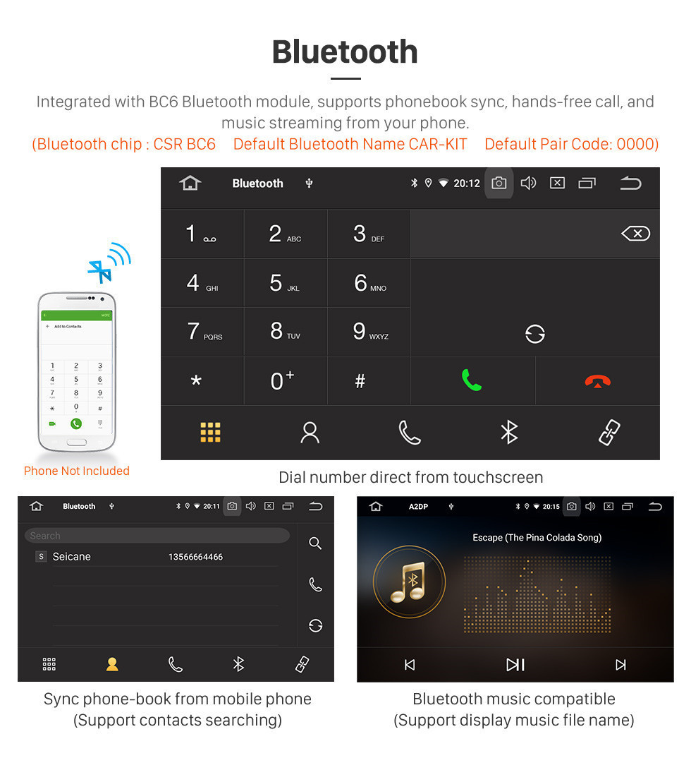Seicane Android 11.0 9 Zoll GPS Navigationsradio für 2014-2018 Changan Benni mit HD Touchscreen Carplay Bluetooth WIFI USB AUX Unterstützung TPMS OBD2